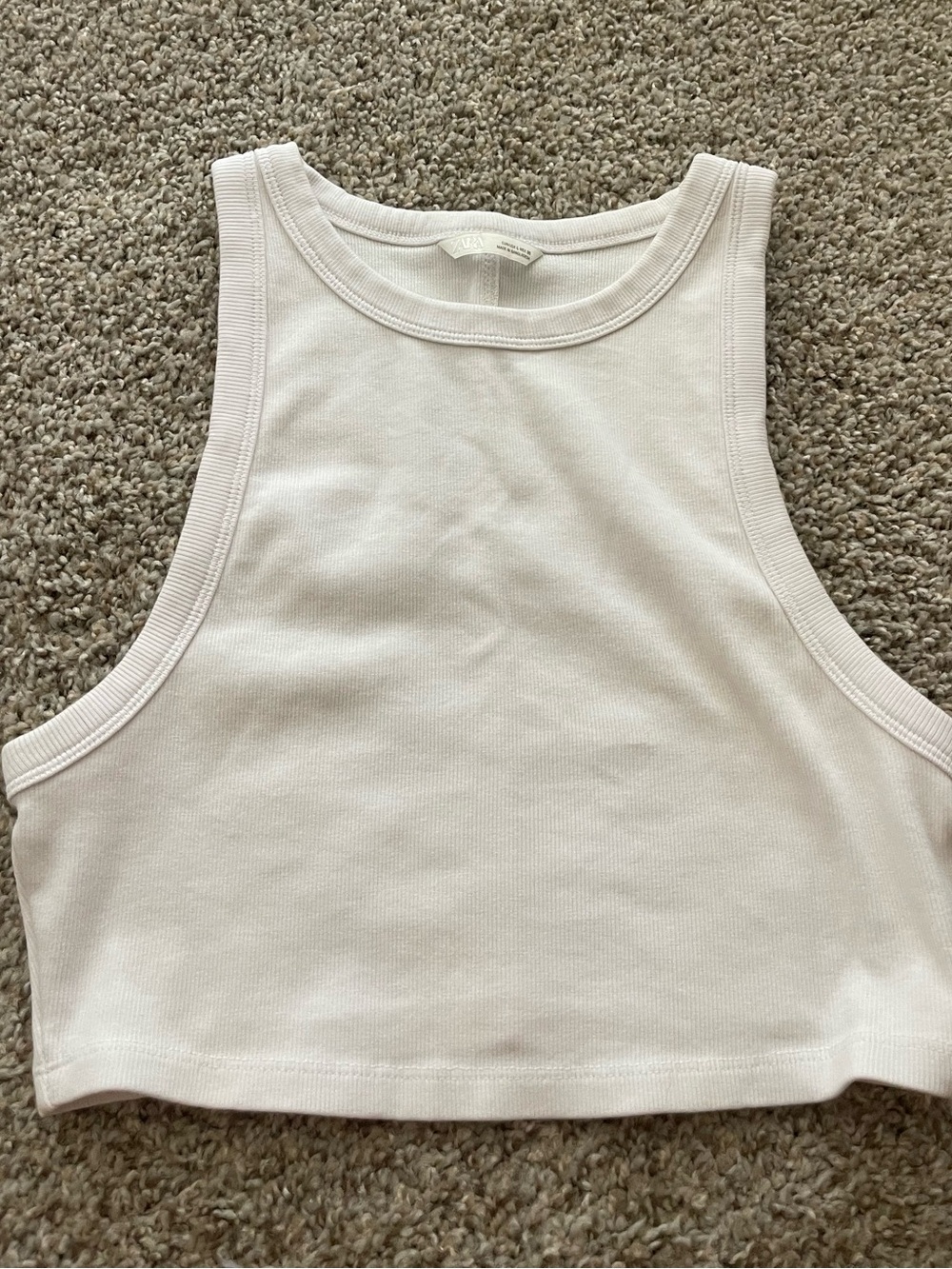 zara crop muscle tank top